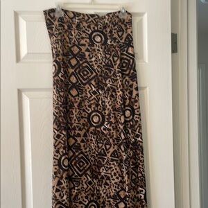 Promesa Tan Asymmetrical Maxi Skirt Cocktail